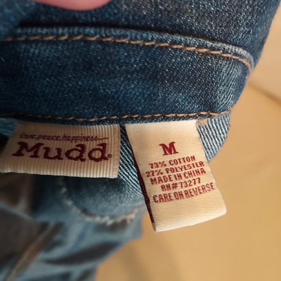 Mudd Jean Jacket Distressed Cropped Size Medium Juniors - Picture 9 of 9